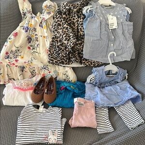 12-24 Month Baby Toddler Bundle Dresses Sets Shoes. See description for details.